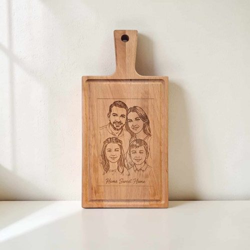 Gepersonaliseerde borrelplank graveren met foto of logo
