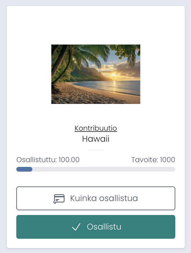 vieraat keräävät yhteen häälahjarahoja