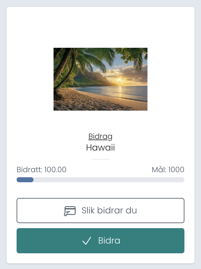 gå sammen om en gave