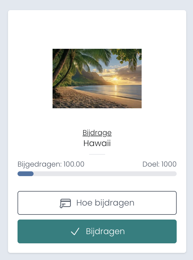 samen bijdragen aan een cadeau