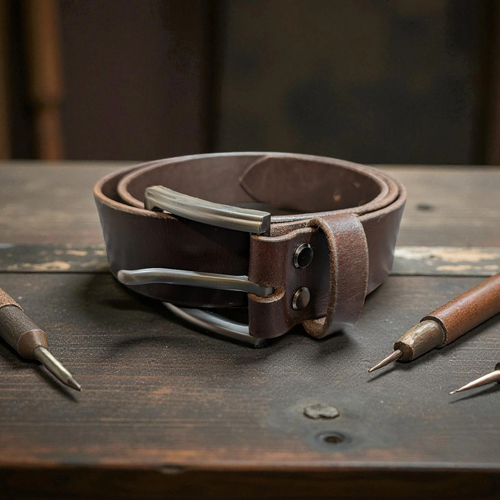 Vexillum Dark Brown Full Grain Leather Belt